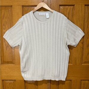 Alfred Dunner Cream Short Sleeve Knit Top Women’s XL